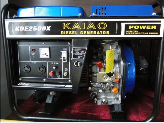 2kva ανοικτές ντηζελοκίνητες κινητές γεννήτριες ελαφρύ πρότυπο NO.KDE2500X πλαισίων