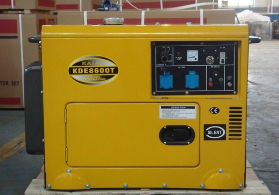 Προσαρμοσμένη 6kva σιωπηλή κατοικημένη diesel εφεδρική κατανάλωση καυσίμων γεννητριών μικρή
