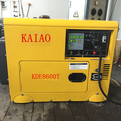 KDE8600T τέσσερα ροδών συμπαγής diesel ταχύτητα μηχανών 3600 περιστροφών/λεπτό γεννητριών βιομηχανική