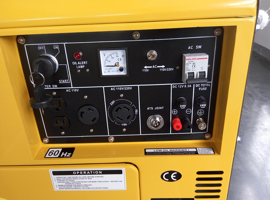 6000W εναλλασσόμενου ρεύματος ενιαίας φάσης διπλές γεννήτριες diesel τάσης μικρές 12 μήνες εξουσιοδότησης