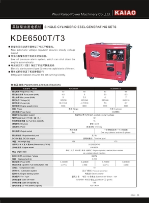 5KVA μικρή diesel εφεδρική γεννήτρια diesel γεννητριών κατοικημένη, χαμηλού θορύβου