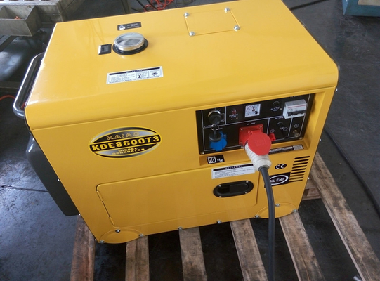 Συνήθεια 7KVA 3 μικρές γεννήτριες diesel φάσης, μικρή αθόρυβη γεννήτρια diesel