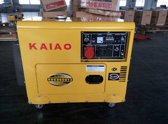 Συνήθεια 7KVA 3 μικρές γεννήτριες diesel φάσης, μικρή αθόρυβη γεννήτρια diesel