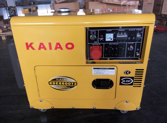 Συνήθεια 7KVA 3 μικρές γεννήτριες diesel φάσης, μικρή αθόρυβη γεννήτρια diesel
