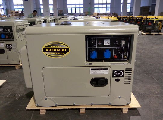 6 Soundproof σιωπηλή γεννήτρια diesel KW, ενιαίο σύνολο γεννητριών diesel κυλίνδρων