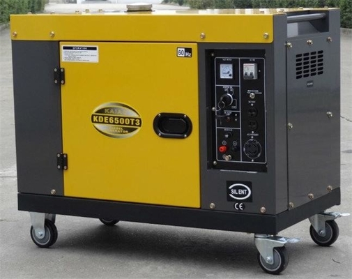 7kva ενιαίος κύλινδρος 3 σιωπηλή γεννήτρια diesel φάσης 60hz