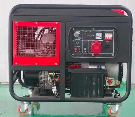 Αεροψυγμένος κινητήρας 2 κυλίνδρων 10kva 10kw γεννήτης ντίζελ με τροχούς
