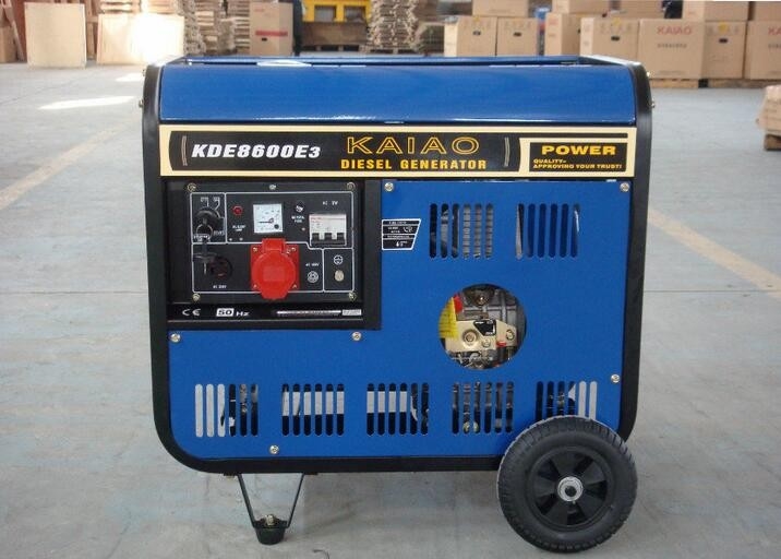 3 ανοικτές γεννήτριες diesel πλαισίων φάσης 8kva, ηλεκτρική γεννήτρια KDE8600E3 diesel έναρξης